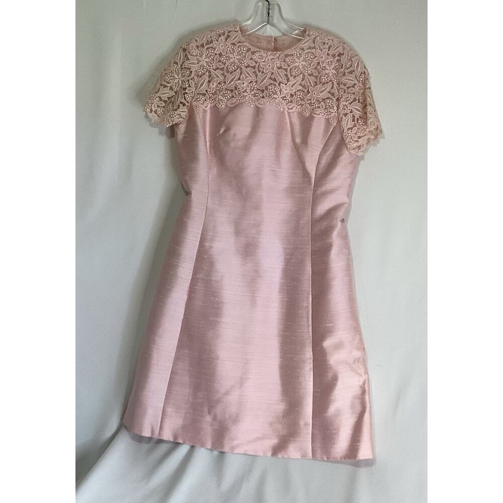 Vintage 1950s–60s Pink Union-Made Dress – Size 10